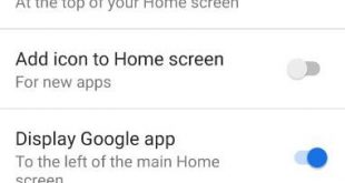 Android Pie home screen settings