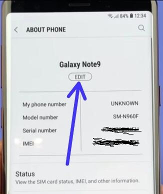 How to change device name on galaxy Note 9 Oreo