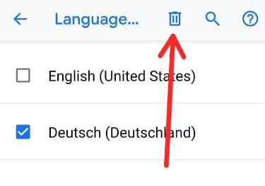 How to remove language on android 9.0 Pie