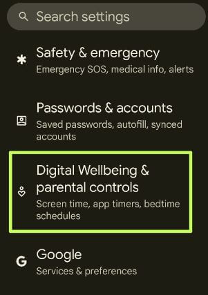 Set Time Limits on Apps Android using Digital Wellbeing and Parental Control Settings