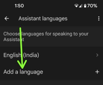 Add a Language using Google Assistant Settings on Android