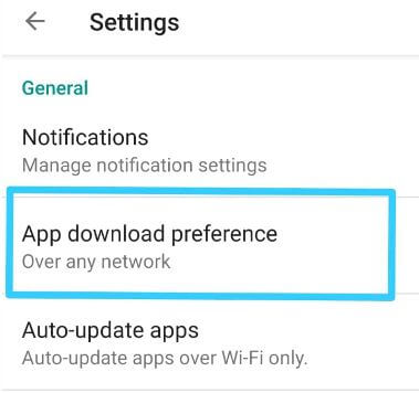 Change app download preferences on Android 9 Pie