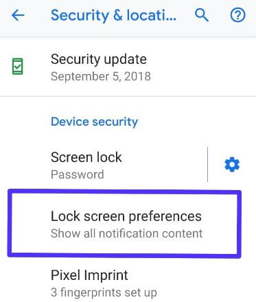 Change notifications android settings Pixel 3