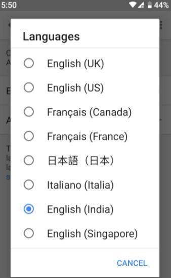 How to change Google assistant language on android phone