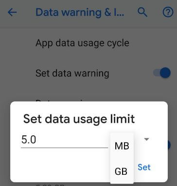 How to reduce data usage on Android 9 Pie