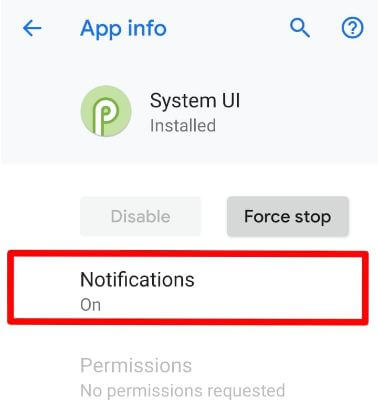 How to turn off system UI notification on Android 9 Pie