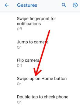 Problem on navigation gesture control on android 9 Pie