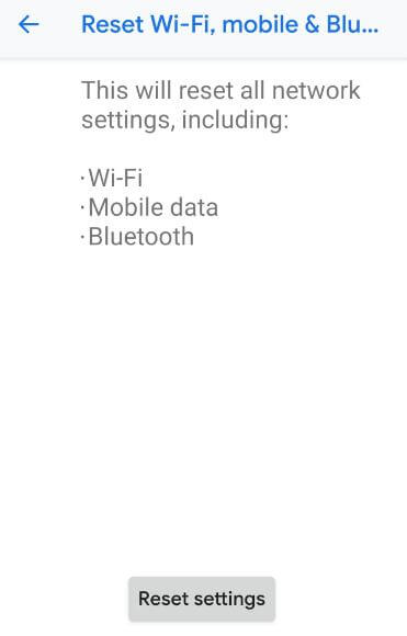 Reset settings to fix not receiving text issue Pixel 3