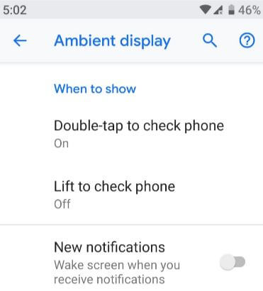 Turn off Ambient display on Pixel 3 & Pixel 3 XL Pie
