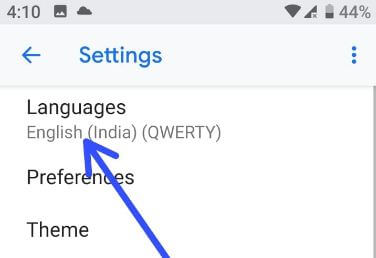 Android 9 Pie languages settings