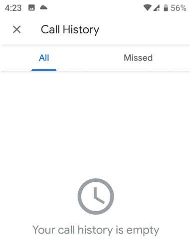 Clear history of mobile number on android 9 Pie