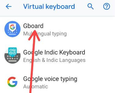 Gboard Google keyboard android Pie