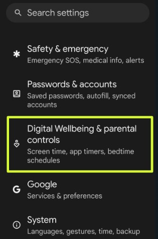 Go to Digital Wellbeing and Parental control settings to enable Flip to Shhh on Pixel