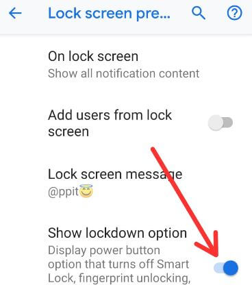 Google Pixel 3 hidden feature Lockdown
