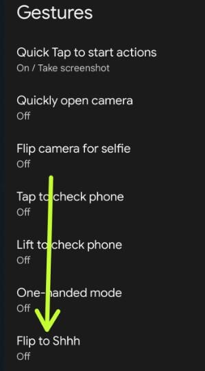 How to Turn Flip to Shhh On or Off using Gestures on Pixel Phone