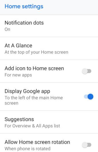 How to customize home screen Pixel 3