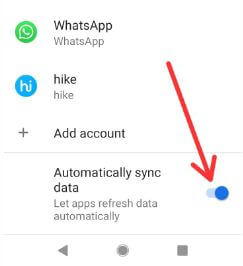How to disable Auto sync on Android 9