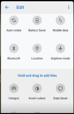 How to edit quick settings tiles on Android 9 Pie