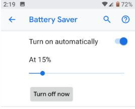 How to enable battery saver on Pixel 3
