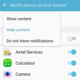 How to hide content on lock screen Android 6 Marshmallow