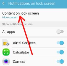How to hide lock screen notifications Android 6