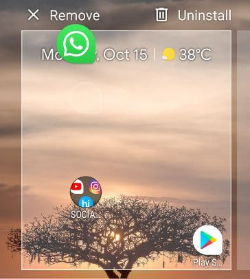 How to remove apps from app folder on Pixel 3 XL