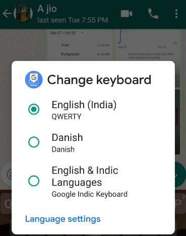 Quickly switch keyboard language on Android Pie 9