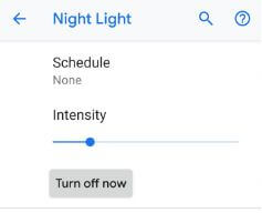 Turn off night light in Google Pixel 3