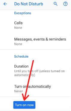 Turn on Do not disturb on Pixel 3 and Pixel 3 XL