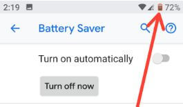 Turn on automatically battery saver mode Google Pixel 3 XL
