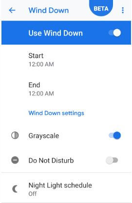 Use Wind down on Pixel 3 XL and Pixel 3
