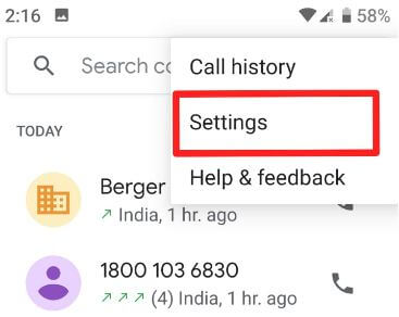 Google phone's app settings in Pixel 3 XL Pie