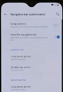 How to customize navigation bar on OnePlus 6T