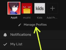 Add, change and delete Netflix profile on android