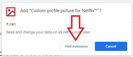Add extension pop up