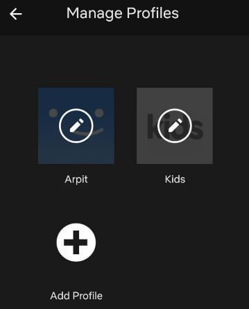 Adjust Netflix profile on android
