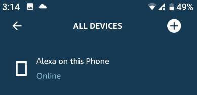 Amazon Alexa app settings to set location