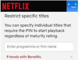 Block specific shows or movies on Netflix app android