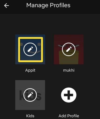 Change Netflix profile icon Android device