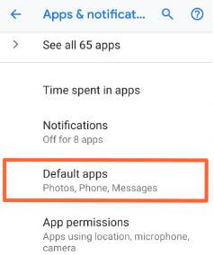 Change Pixel 3 default messaging app