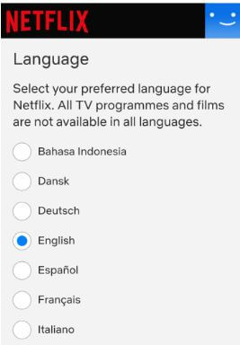 Change language on Netflix Android