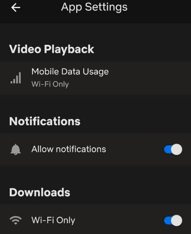 Change settings for Netflix on Android
