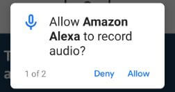 Give Alexa permission to access location and microphone