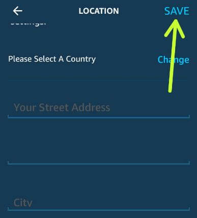 How to change Alexa device location on Alexa app