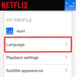How to change language on Netflix Android