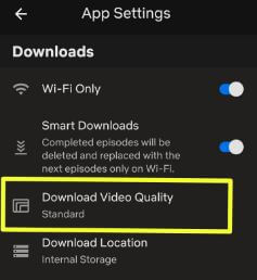 How to change video quality on Netflix Android
