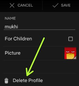 How to delete Netflix profile on Android phone or tablet