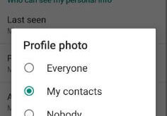 How to hide WhatsApp profile picture from certain contact