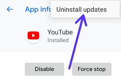 How to uninstall the app updates on Pixel 3