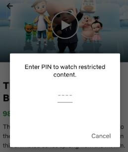 Individually restrict specific movies on Netflix Android